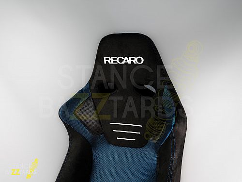 Сиденье спортивное (полуковш) SB Seats (Размер M) Ткань, Черный с синим (Регулировка с двух сторон), JBR1099_M