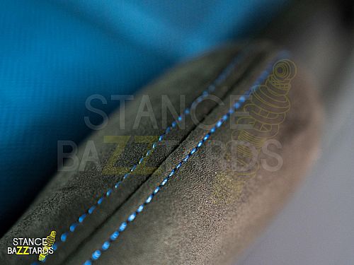Сиденье спортивное (полуковш) SB Seats (Размер M) Ткань, Черный с синим (Регулировка с двух сторон), JBR1099_M