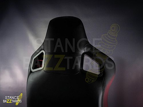 Сиденье спортивное (полуковш) SB Seats (Размер L) Кожа, Черный (Регулировка справа), JBR9009_BLK_L_RH