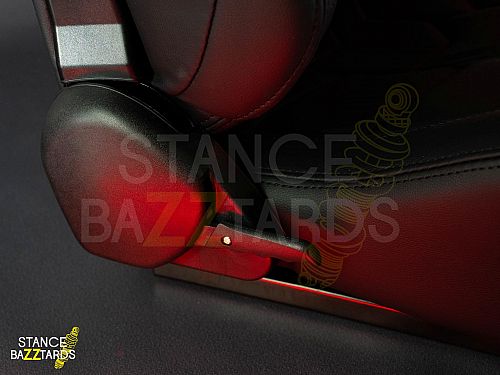 Сиденье спортивное (полуковш) SB Seats (Размер L) Кожа, Черный (Регулировка справа), JBR9009_BLK_L_RH