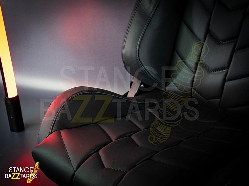 Сиденье спортивное (полуковш) SB Seats (Размер L) Кожа, Черный (Регулировка справа), JBR9009_BLK_L_RH