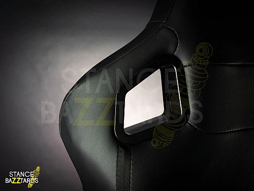 Сиденье спортивное (полуковш) SB Seats (Размер L) Кожа, Черный (Регулировка справа), JBR9009_BLK_L_RH