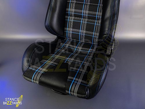 Сиденье спортивное (полуковш) SB Seats (Размер L) ПВХ кожа, черный с синим (Регулировка слева), JBR1053BDIA_L_LH Сиденье спортивное (полуковш) SB Seats (Размер L) ПВХ кожа, черный с синим (Регулировка слева), JBR1053BDIA_L_LH