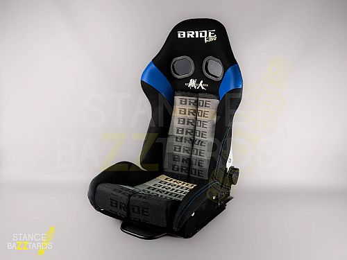 Сиденье спортивное (полуковш) SB Seats (Размер M) Ткань, Черный с синим (Регулировка с двух сторон) , JBR9003B_BBLK_M