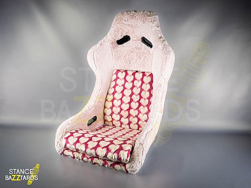 Сиденье спортивное (ковш) SB Seats (60x52x98) Ткань, Сердечки, JBR1022_LOV