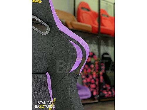 Сиденье спортивное (ковш) SB Seats (60x52x98) Ткань, Черный с фиолетовым, JBR1022BBKING_PBLK