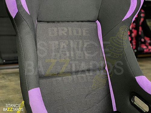 Сиденье спортивное (ковш) SB Seats (60x52x98) Ткань, Черный с фиолетовым, JBR1022BBKING_PBLK