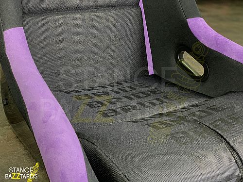 Сиденье спортивное (ковш) SB Seats (60x52x98) Ткань, Черный с фиолетовым, JBR1022BBKING_PBLK