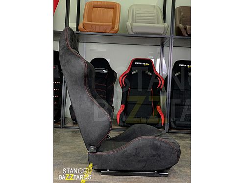 Сиденье спортивное (полуковш) SB Seats (Размер L) ткань (Регулировка слева), JBR1035N_BLK_REC_L_LH