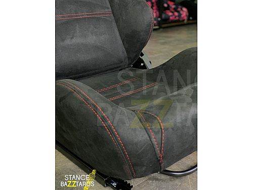 Сиденье спортивное (полуковш) SB Seats (Размер L) ткань (Регулировка слева), JBR1035N_BLK_REC_L_LH