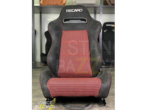 Сиденье спортивное (полуковш) SB Seats (Размер L) Ткань, Черный с красным (Регулировка с двух, JBR1035N_RBLK_REC_L — фото 2