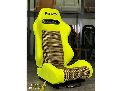 Сиденье спортивное (полуковш) SB Seats (Размер L) Ткань, Желтый (Регулировка справа), JBR1035N_YELLOW_REC_RH
