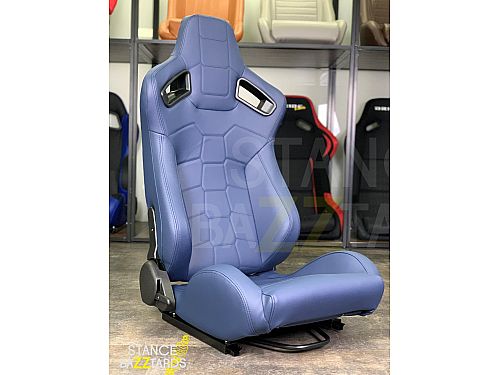 Сиденье спортивное (полуковш) SB Seats (57x54.5x98) ПВХ кожа, с двумя ручками, синий, JBR1074