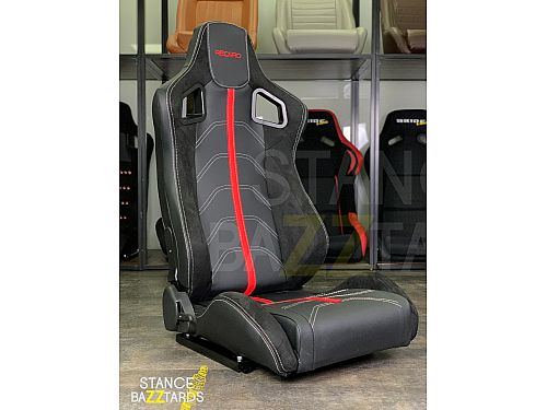Сиденье спортивное (полуковш) SB Seats (57x54.5x98) с логотипом Recaro, ПВХ кожа, с двумя ручками, JBR1079
