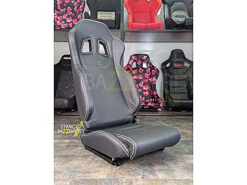 Сиденье спортивное (ковш) SB Seats (57x54.5x98) ПВХ кожа, с двумя ручками, JBR1080-BLK