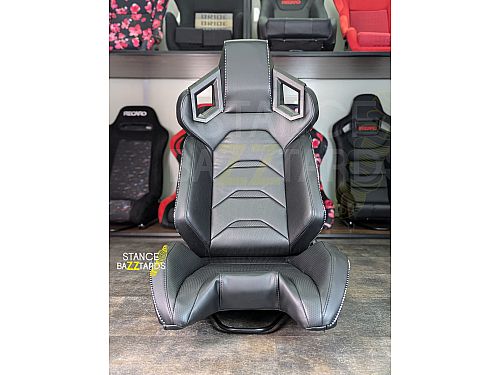 Сиденье спортивное (ковш) SB Seats (106x66x56) ПВХ кожа, с двумя ручками, JBR1085_BLK