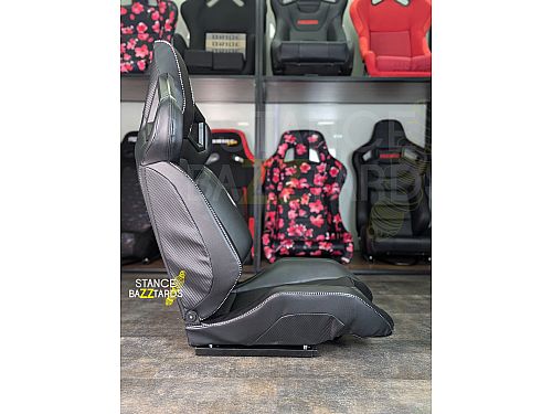 Сиденье спортивное (ковш) SB Seats (106x66x56) ПВХ кожа, с двумя ручками, JBR1085_BLK