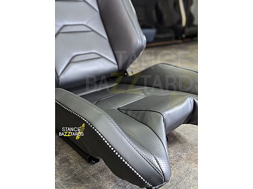 Сиденье спортивное (ковш) SB Seats (106x66x56) ПВХ кожа, с двумя ручками, JBR1085_BLK