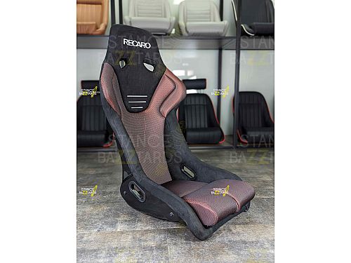 Сиденье спортивное (ковш) SB Seats (57x54.5x98) Ткань, Черный с красным, JBR9001_BLK