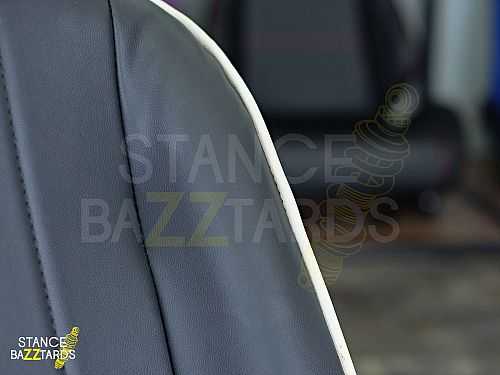 Сиденье спортивное (ковш) SB Seats (57x54.5x98) Кожа, Черный с белым, JBR9004_BLKWH Сиденье спортивное (ковш) SB Seats (57x54.5x98) Кожа, Черный с белым, JBR9004_BLKWH