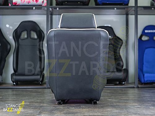Сиденье спортивное (ковш) SB Seats (57x54.5x98) Кожа, Черный с белым, JBR9004_BLKWH Сиденье спортивное (ковш) SB Seats (57x54.5x98) Кожа, Черный с белым, JBR9004_BLKWH