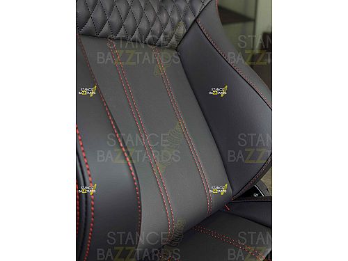 Сиденье спортивное (полуковш) SB Seats (57x54.5x98) Кожа, Черный, JBR9005_BLK Сиденье спортивное (полуковш) SB Seats (57x54.5x98) Кожа, Черный, JBR9005_BLK — фото 6