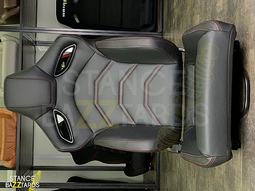 Сиденье спортивное (полуковш) SB Seats Кожа, Черный (Регулировка слево), JBR9007_BLK_LH