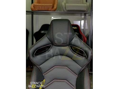 Сиденье спортивное (полуковш) SB Seats Кожа, Черный (Регулировка слево), JBR9007_BLK_LH