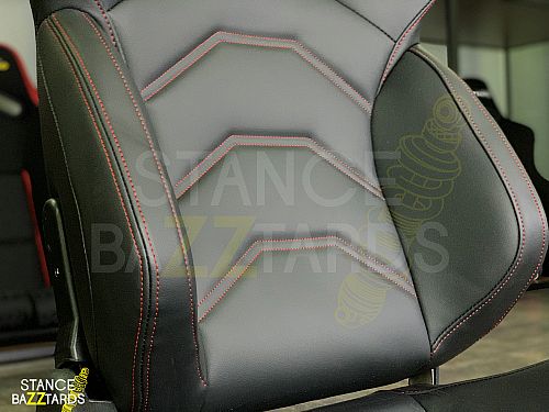 Сиденье спортивное (полуковш) SB Seats Кожа, Черный (Регулировка слево), JBR9007_BLK_LH