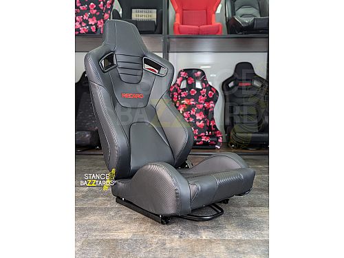 Сиденье спортивное (ковш) SB Seats (57x54.5x98) ПВХ кожа, с двумя ручками, JBR_1088BLK