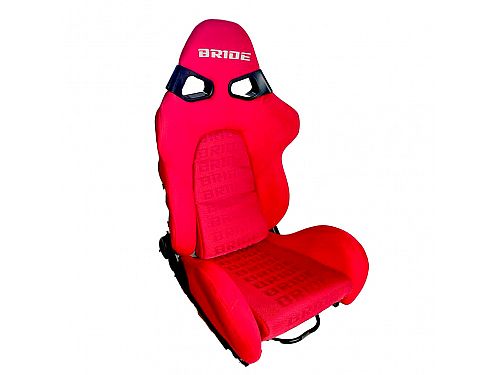  Сиденье спортивное (ковш) стеклопластик "Bride Cuga" SB Seats (106x57x54) ткань с логотипом "Bride", с двумя регулировками (Красный), bride_10019