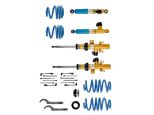 Винтовая подвеска (койловеры) Bilstein B16 Track (DT), Volkswagen Transporter 6 поколение (T6), 2015-2024 (с регулировками высоты), 49-254778