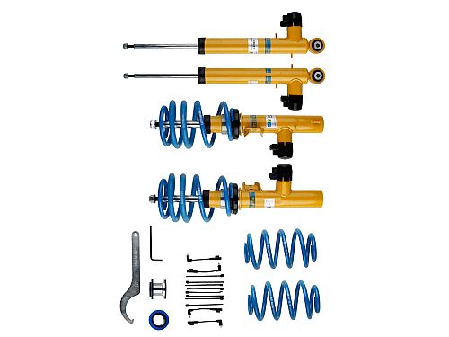 Винтовая подвеска (койловеры) Bilstein B16 Track (DT), SEAT Leon 3 поколение, 2012-2020 (с регулировками высоты), 49-279641 Винтовая подвеска (койловеры) Bilstein B16 Track (DT), SEAT Leon 3 поколение, 2012-2020 (с регулировками высоты), 49-279641