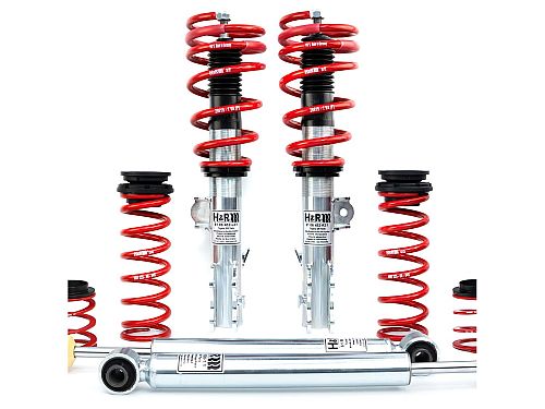 Винтовая подвеска (койловеры) H&R Monotube, Toyota Yaris 4 поколение (XP210/AC100), 2019-2025 (с регулировками высоты), 28619-2