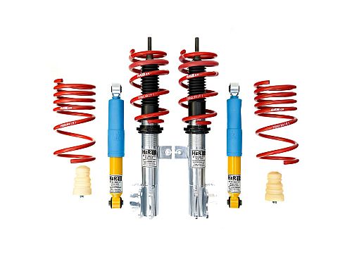 Винтовая подвеска (койловеры) H&R Monotube, Fiat 500 2 поколение, 2007-2025 (с регулировками высоты), 29041-1