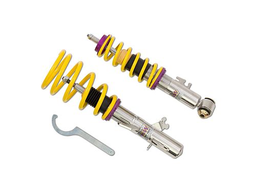 Винтовая подвеска (койловеры) KW V2 Comfort, SEAT Leon 2 поколение, 2005-2013 (50 мм) (с регулировками высоты), 18081022 Винтовая подвеска (койловеры) KW V2 Comfort, SEAT Leon 2 поколение, 2005-2013 (50 мм) (с регулировками высоты), 18081022