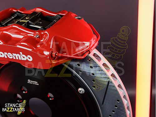 Оригинальная тормозная тюнинг-система Skoda Octavia 1 поколение (1U) (1996-2011) Brembo (original) GT4, (диски 355, 380 x 28 мм), поршней: 4, задняя ось, цвет: Красный, ORGT4-2617-R-00-00-00-00-00-00-00-00