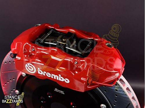 Оригинальная тормозная тюнинг-система Skoda Octavia 1 поколение (1U) (1996-2011) Brembo (original) GT4, (диски 355, 380 x 28 мм), поршней: 4, задняя ось, цвет: Красный, ORGT4-2617-R-00-00-00-00-00-00-00-00