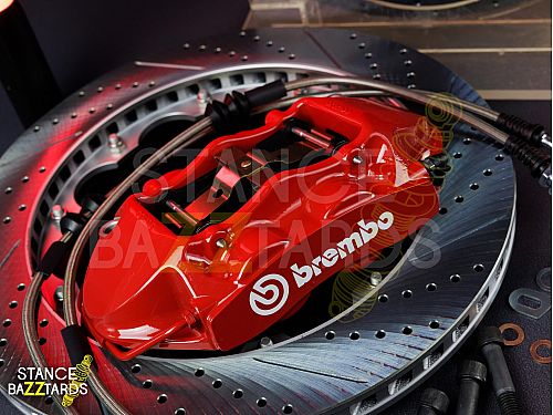 Оригинальная тормозная тюнинг-система Skoda Octavia 1 поколение (1U) (1996-2011) Brembo (original) GT4, (диски 355, 380 x 28 мм), поршней: 4, задняя ось, цвет: Красный, ORGT4-2617-R-00-00-00-00-00-00-00-00