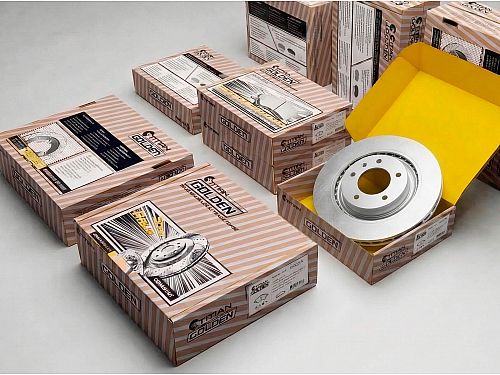 Передние тормозные диски TT Golden с полным покрытием Evolution для Honda Civic 6 поколение (EK) (1990-2000) (комплект 2 шт.), TTJBR525EVC