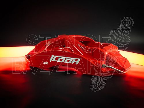 Тормозной суппорт Правый (1шт) ICOOH X61 Красный, X61RCP