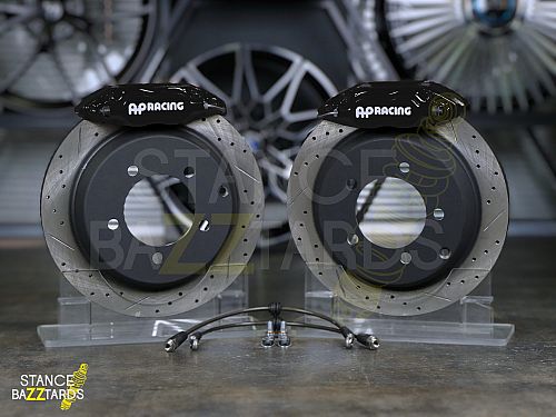 Тормозная тюнинг система SB Toyota Land Cruiser J200 (2007-2021) AP7600 (358*24mm, Моноблок, Комбинированный) поршней: 4, задняя ось, цвет: Черный, AP7600-776-B-02-09-03-03-08-10-00-02