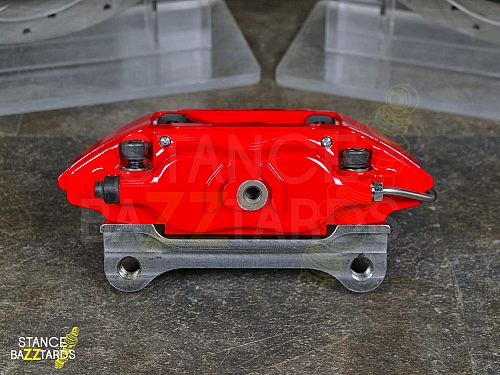 Тормозная тюнинг система SB Toyota Land Cruiser J200 (2007-2021) AP7600 (358*24mm, Моноблок, Комбинированный) поршней: 4, задняя ось, цвет: Красный, AP7600-776-R-02-09-03-03-08-10-00-02