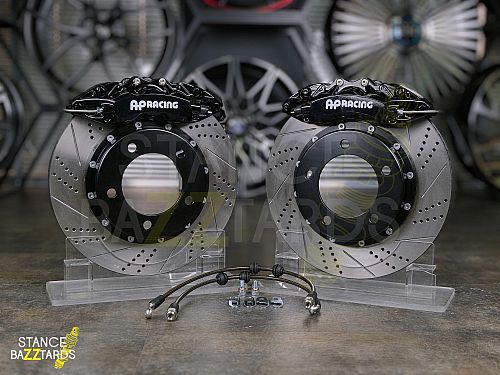 Тормозная тюнинг система SB Toyota Land Cruiser J200 (2007-2021) AP9040 (355*32mm, Фиксированный, Комбинированный) поршней: 6, передняя ось, цвет: Черный, AP9040-776-B-02-07-03-02-0A-0F-00-02