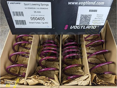Пружины Vogtland (Вогтланд) с занижением 35/35 мм Smart в кузове 453, Fortwo, 950405 Пружины Vogtland (Вогтланд) с занижением 35/35 мм Smart в кузове 453, Fortwo, 950405