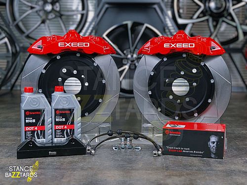 Тормозная тюнинг система SB EXEED TXL (2019-2023) GT6 6 поршней передней оси (диски 355, 362, 380, 405 x 32 мм), BR_GT6_d34_o1