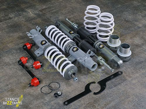 Комплект винтовой подвески (койловеры) SB Performance Volkswagen Polo 5 поколение (MK5) (MK5/6R) (2009-2017) с регулировками высоты (фултап), жесткости (32 регулировки) и развала (см хар-ки), VWG032