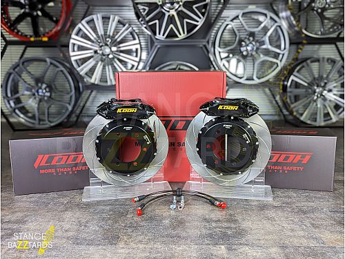 Тормозная тюнинг-система HONDA CR-V 3 поколение (2006-2012) ICOOH D46, (330*28mm, Фиксированный, Насечки), поршней: 4, задняя ось, цвет: Черный D46-1386-B-03-04-01-02-08-10-00-02