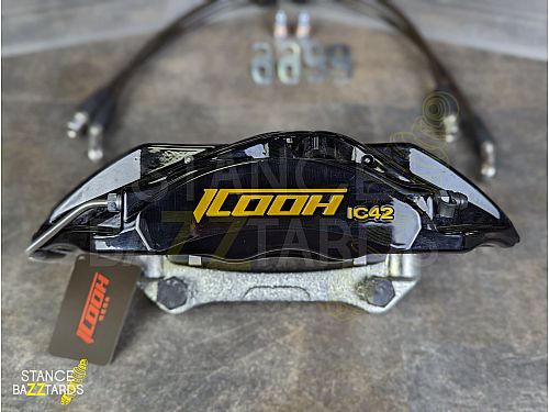 Тормозная тюнинг-система TOYOTA Sequoia 2 поколение (2008-2021) ICOOH X42, (380*28mm, Фиксированный, Перфорация), поршней: 4, задняя ось, цвет: Черный X42-776-B-03-0C-02-02-08-05-00-02