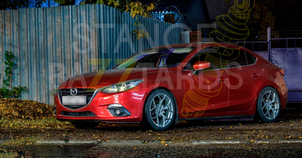 Mazda 3 на занижении | Установка койловеров LinesRacing | Наши работы